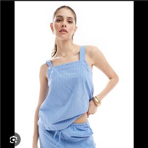 NWOT Vero Moda Light Blue Polka Dot Tank Top